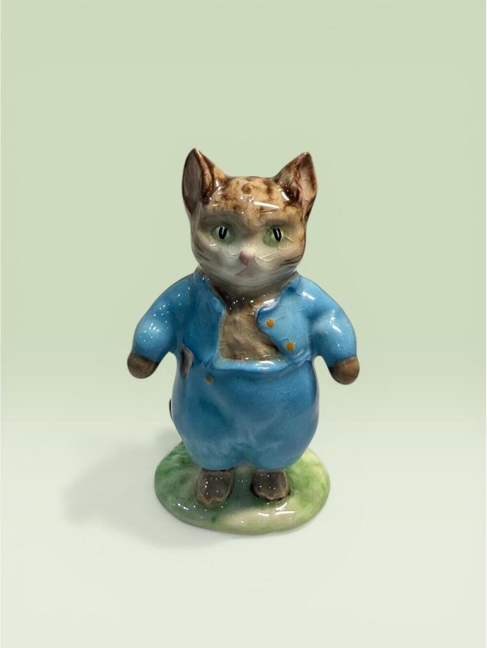Beatrix Potter Figurine TOM KITTEN BP1A Gold Circle RARE Beswick England